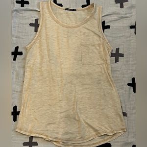 Staccato Maternity Beige and White Striped Tank Top with Pocket sz S